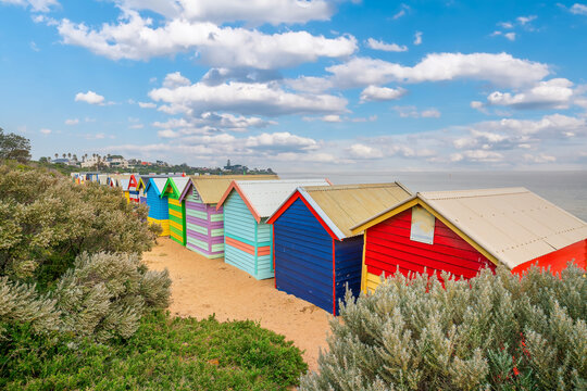 Colorful Beach House at Brighton Beach, Melbourne Australia