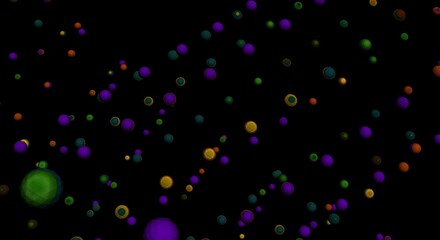 Abstract background with multicolored balls 