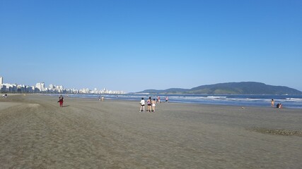 walking on the beach