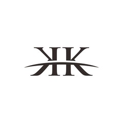 KK initial swoosh horizon, company logo design inspiration