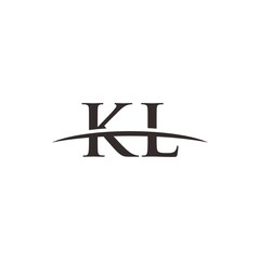 KL initial swoosh horizon, company logo design inspiration