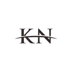 KN initial swoosh horizon, company logo design inspiration