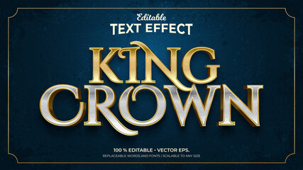 King Crown Textured 3d Style Editable Text Effects