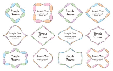 見出し・コラムに使えるシンプルなフレームセット　パステルカラー