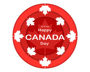 Obraz premium Canada Day Circle Paper Vector