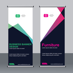 Business banner roll up set,standee banner template,Modern banner.