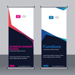 Business banner roll up set,standee banner template,Modern banner.