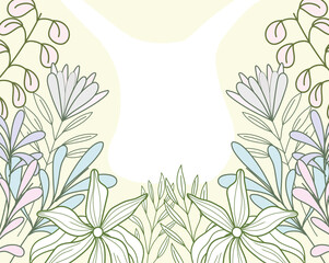 background flowers leaves
