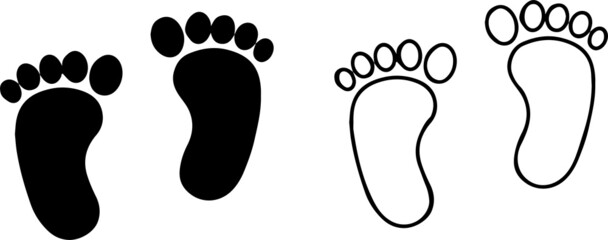 footprint icon on white background