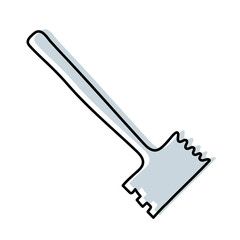 Chop hammer. Kitchenware sketch. Doodle line vector kitchen utensil and tool. Cutlery illustration