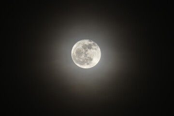 Beautiful moon in the night sky