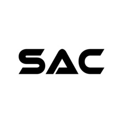 SAC letter logo design with white background in illustrator, vector logo modern alphabet font overlap style. calligraphy designs for logo, Poster, Invitation,