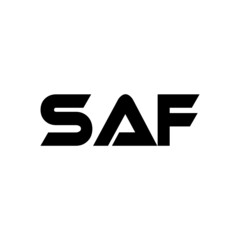 SAF letter logo design with white background in illustrator, vector logo modern alphabet font overlap style. calligraphy designs for logo, Poster, Invitation,