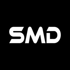SMD letter logo design with black background in illustrator, vector logo modern alphabet font overlap style. calligraphy designs for logo, Poster, Invitation, ... See More