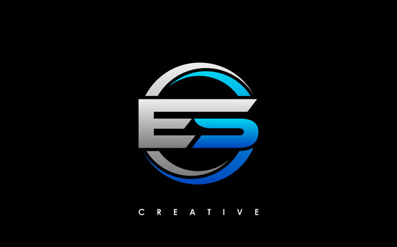 ES Letter Initial Logo Design Template Vector Illustration