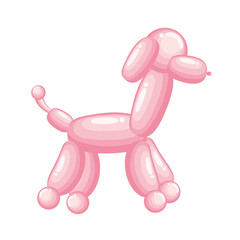 pink dog balloon