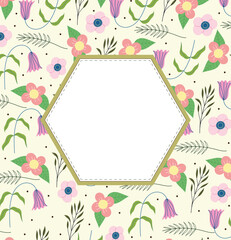 frame on floral background