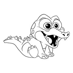 Coloring for children Crocodile animal