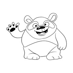 Coloring for children Panda 