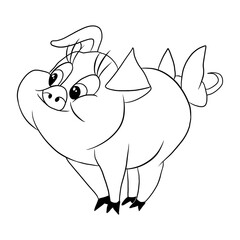 Coloring for children piggy
