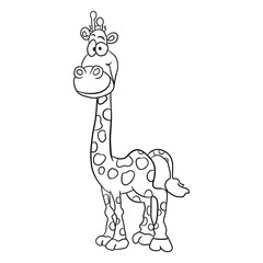 Fototapeta premium Coloring for children animals giraffe 