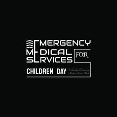 Emergency Medical Services for Children Day. Geometric design suitable for greeting card poster and banner