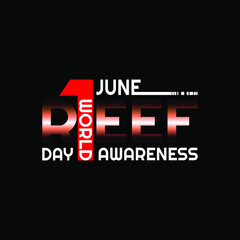 Obraz premium World Reef Awareness Day. Geometric design suitable for greeting card poster and banner