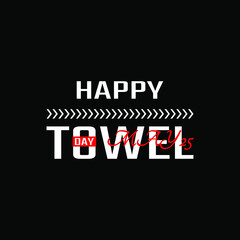 Towel Day. Geometric design suitable for greeting card poster and banner