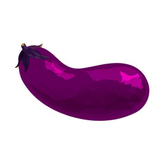 水彩風なすびのベクターイラスト