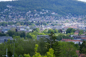 Cityscape of Zurich at cloudy day at springtime. Photo taken May 22nd, 2021, Zurich, Switzerland.