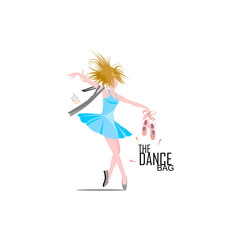 Beautiful dance ballerina shoes logo design inspiration