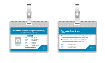 id card design, office id card design, agency id card design template, vector file, easy editable file