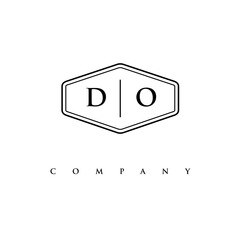 initial DO logo design vector