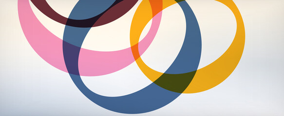 Ring geometric shapes, o letter repetition wallpaper. Abstract background for business or technology presentations, internet posters or web brochure covers