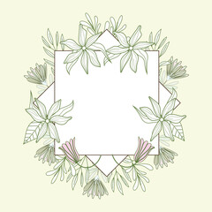 Fototapeta premium cute flowers frame