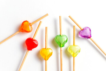  LGBT flag symbol concept with Six rainbow color pencils.