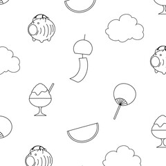 サマーアイテム　線画