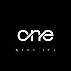 ONE Letter Initial Logo Design Template Vector Illustration - obrazy, fototapety, plakaty
