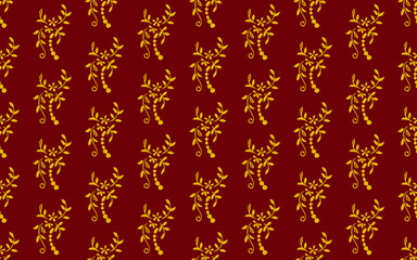 Golden yellow pattern on red background Contemporary Abstract Stilmod Pattern Design For fabric patterns and more