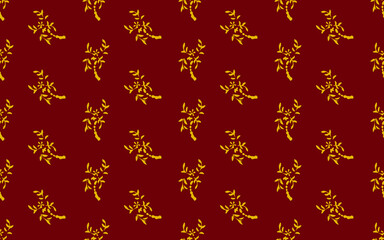 Golden yellow pattern on red background Contemporary Abstract Stilmod Pattern Design For fabric patterns and more