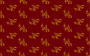 Golden yellow pattern on red background Contemporary Abstract Stilmod Pattern Design For fabric patterns and more