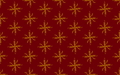 Golden yellow pattern on red background Contemporary Abstract Stilmod Pattern Design For fabric patterns and more