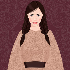 Set of portraits of women of different gender and age. Diversity.  flat illustration. Avatar for a social network. 