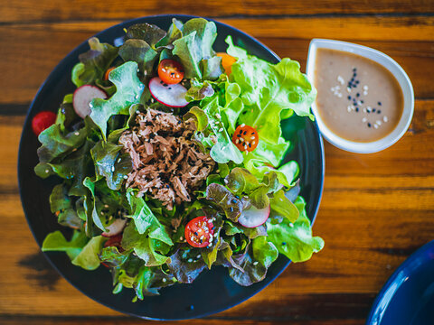 salad on a plate