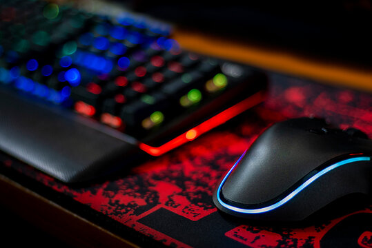 computer keyboard with button