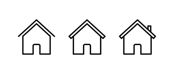 Home line icon set, home icon vector. for web