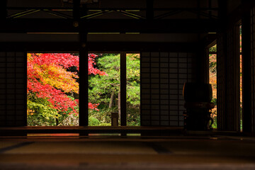 Fototapeta na wymiar Auumn garden view by Nanzenji temple, Kyoto