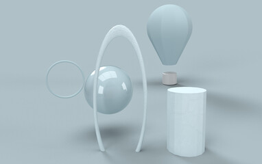 light blue abstract Background. 3d render