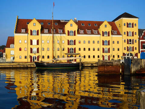 Colorful old traditional houses Denmark