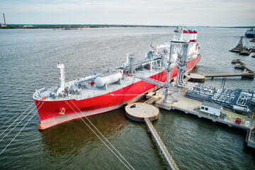 An Oil Tanker in Port of Marcus Hook Pennsylvania